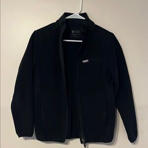 Figs Black Zip-Up Jacket